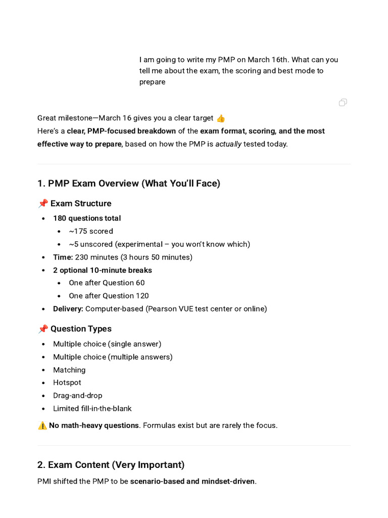 PMP Prep 1 | PDF | Project Management Professional | Agile Software ...