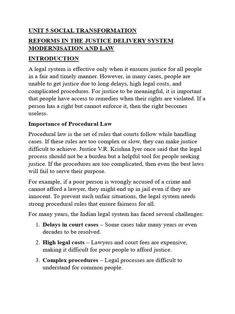 Unit 5 Social Transformation | PDF | Plea Bargain | Plea