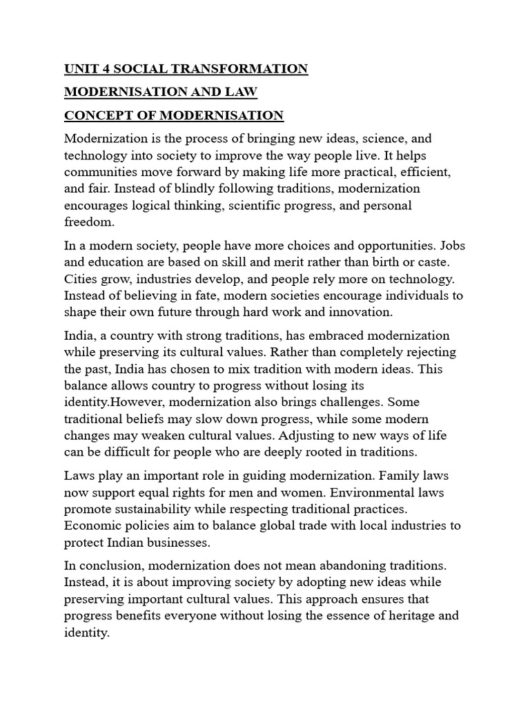 Unit 4 Social Transformation | PDF | Leasehold Estate | Landlord