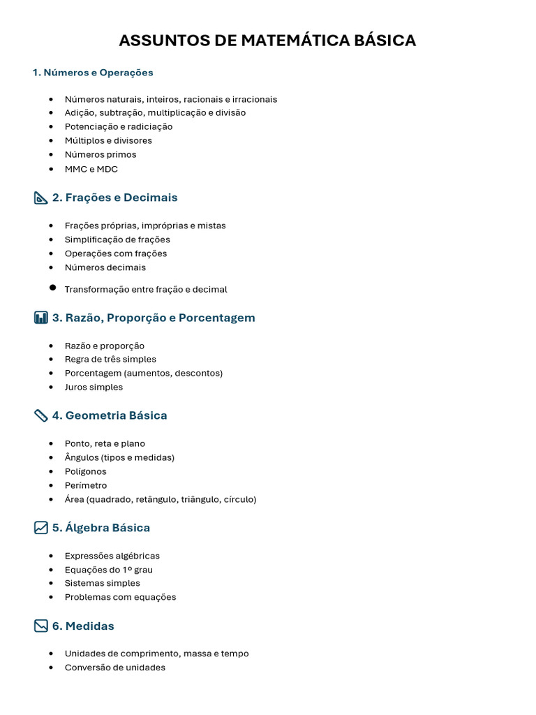 Assuntos de Matematica | PDF