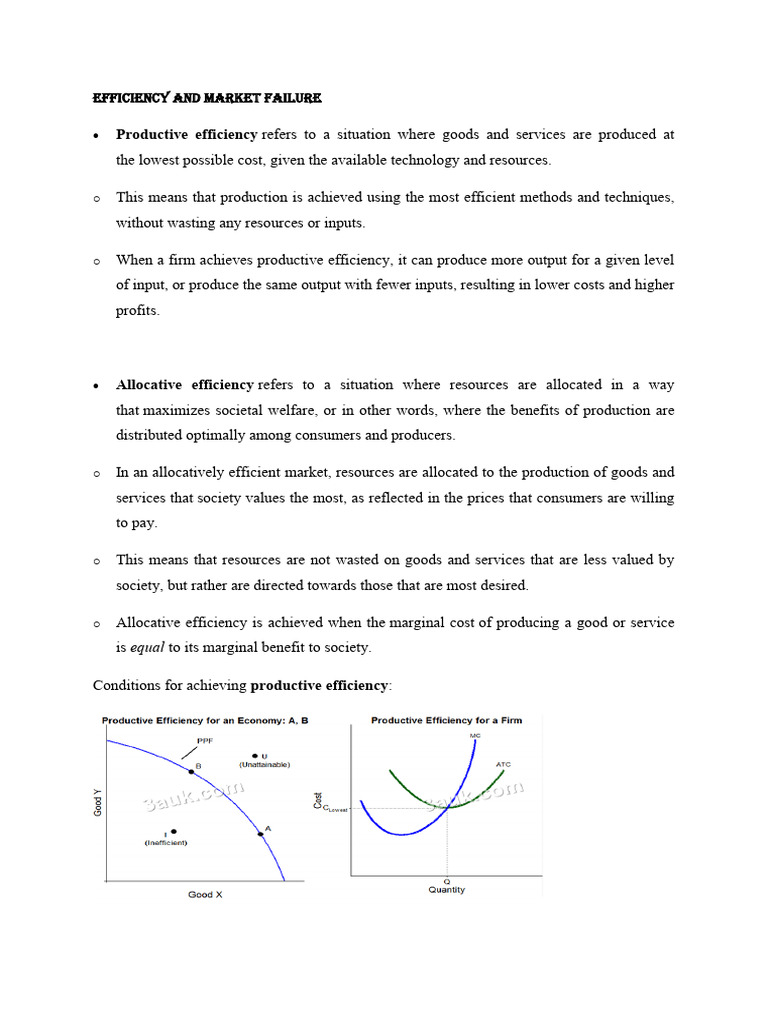 Efficiency and Market Failure | PDF | Pareto Efficiency | Externality