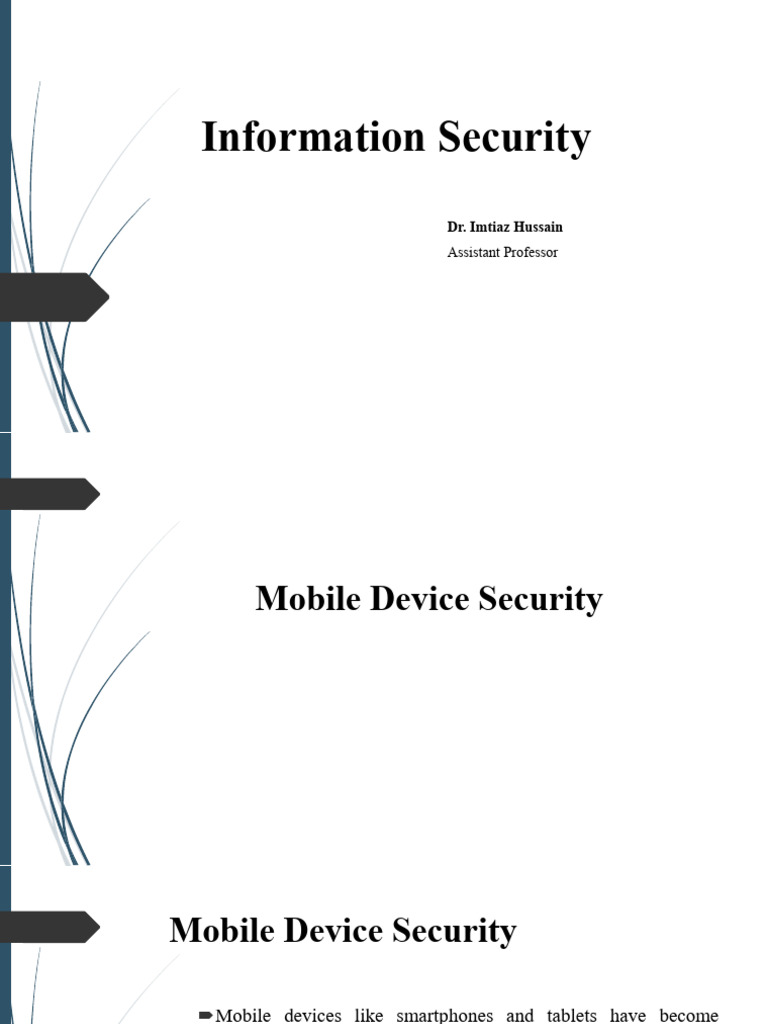Lec 08 Is Mobile Device Security | PDF | Security | Computer Security