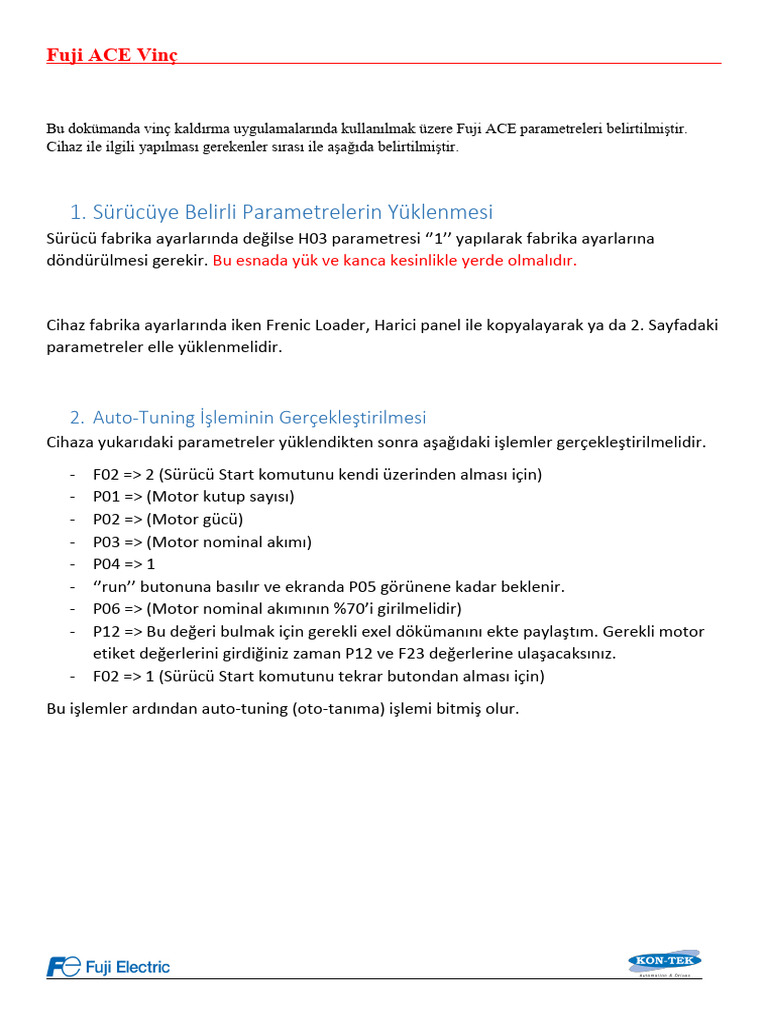 Ace Vinc Parametreleri | PDF