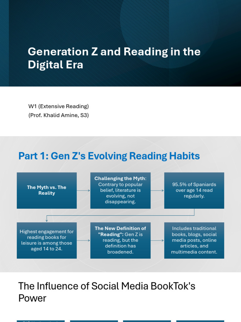 Generation Z and Reading in the Digital Era | PDF | Morocco | Human ...