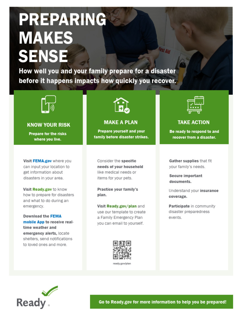 Ready Gov Preparing Make Sense | PDF | Emergency Management | Federal ...