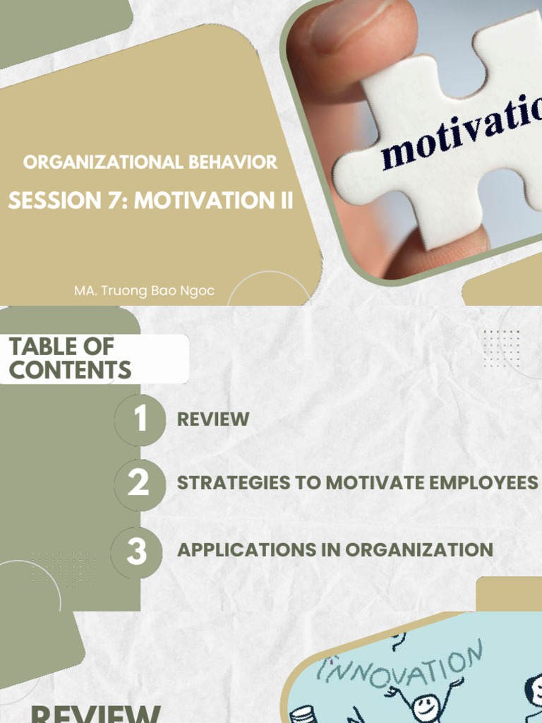 OB - Session 7 | PDF | Motivational | Motivation