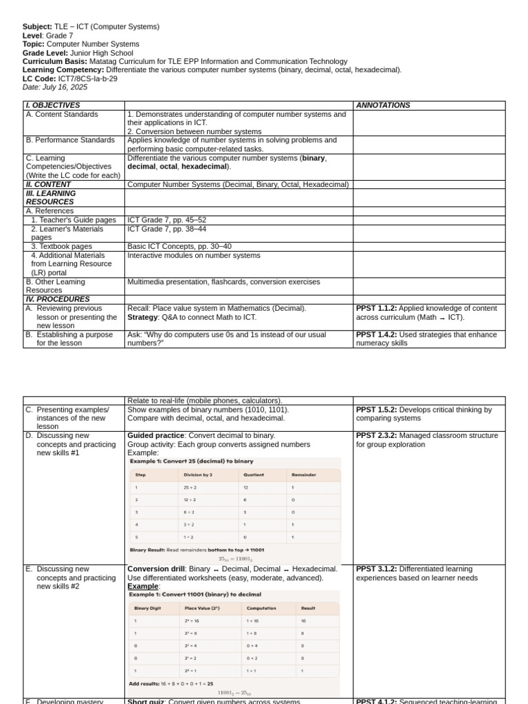 Sample COT 1 WITH ANNOTATION - JULY 14, 2025 | PDF | Educational ...