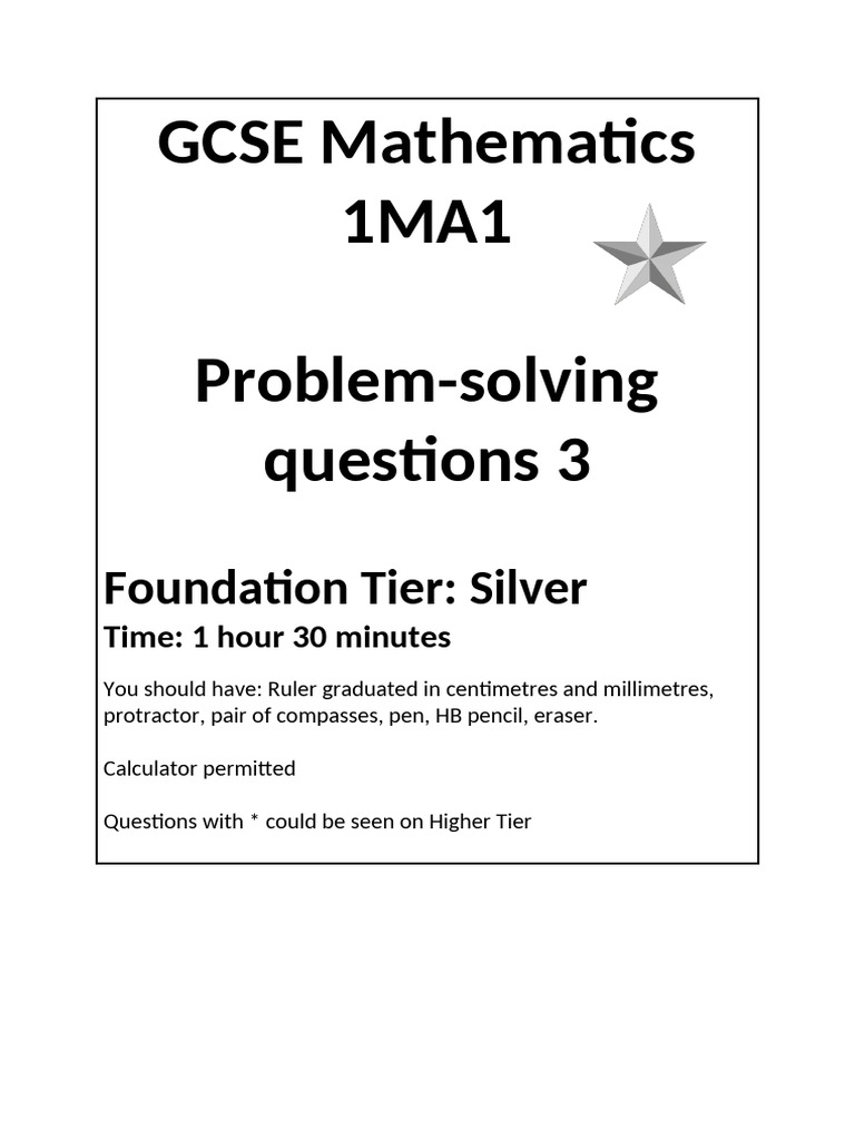 Foundation Problem Solving Questions SILVER | PDF | Length