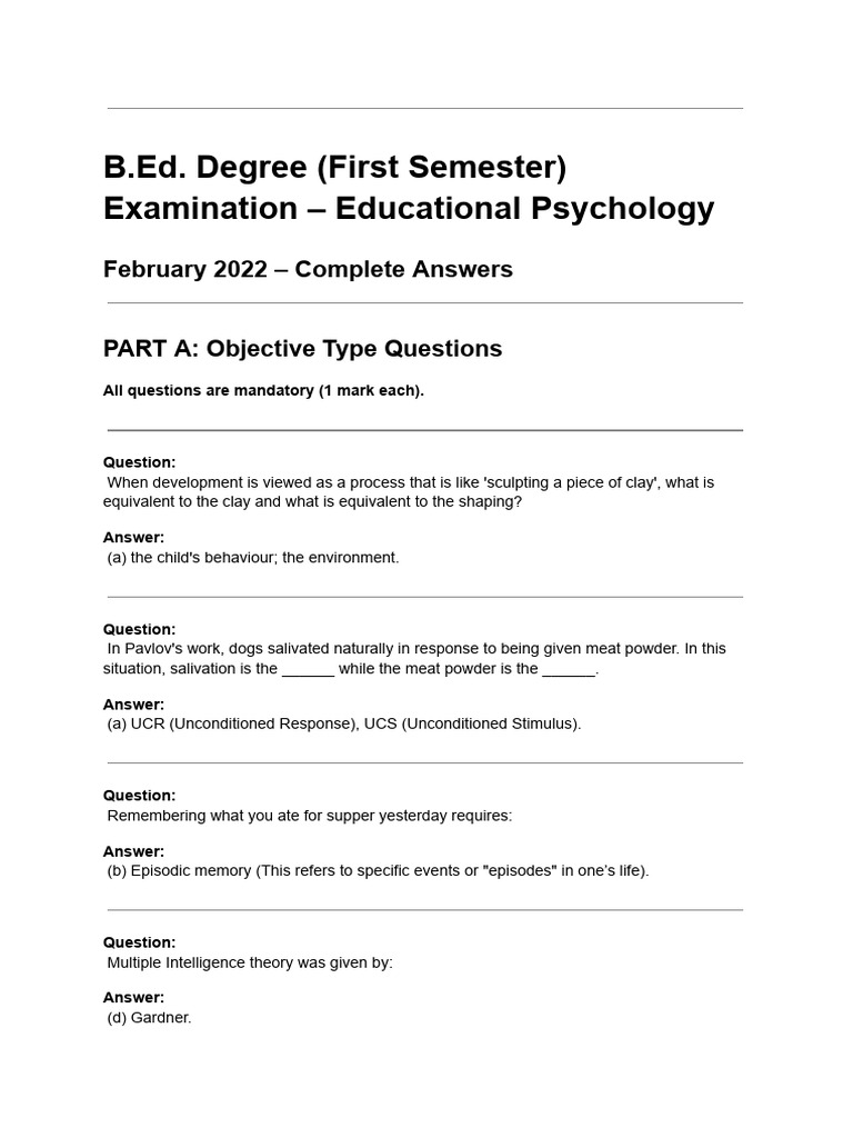 Educational Psychology | PDF | Psychology | Behavioural Sciences
