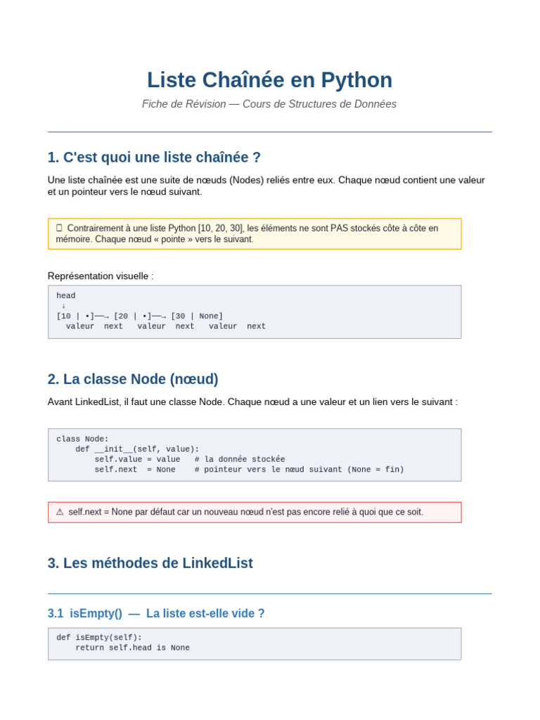 Liste Chainee Revision | PDF | Algorithmes et structures de données ...