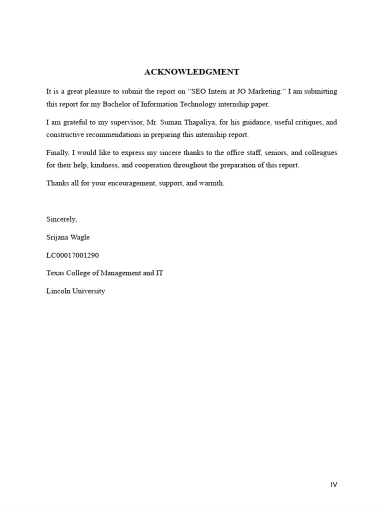 Acknowledgment | PDF
