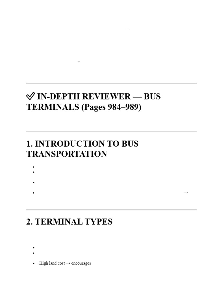 Design Finals Reviewer | PDF | Bus | Public Transport