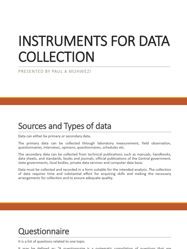 Instruments For Data Collection 2 | PDF | Focus Group | Questionnaire