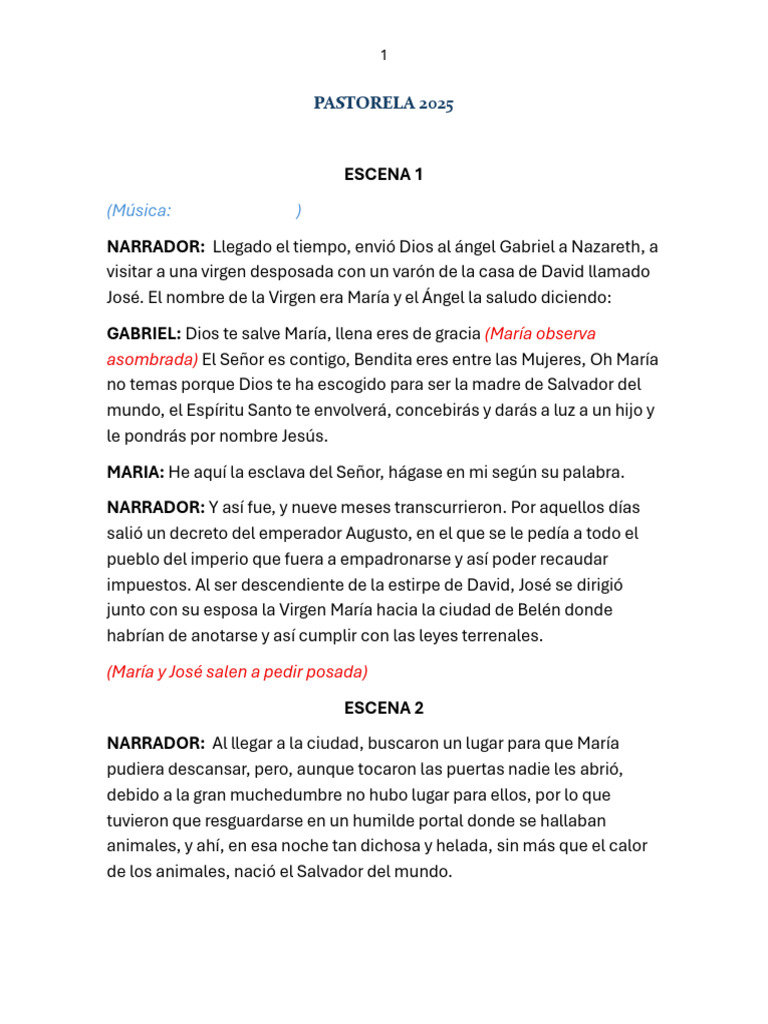 Pastorela 2025 | PDF | María, madre de Jesús | Satán