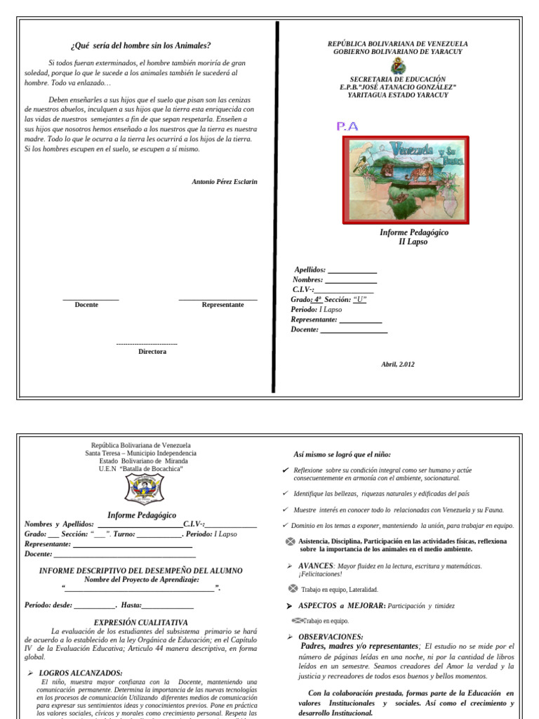 Boleta II Lapso | PDF | Evaluación | Comunicación
