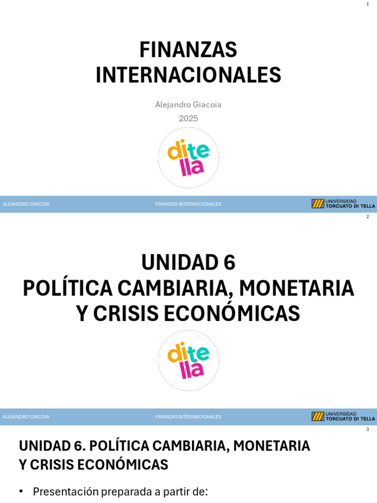 Finanzas Internacionales - Clase 24.06.2025 (1) | PDF | Tipo de cambio ...