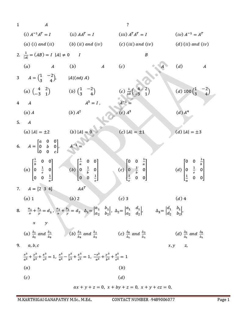 12th Maths QR Code One Word Vol 1 & 2 QP EM | PDF | Euclidean Plane ...