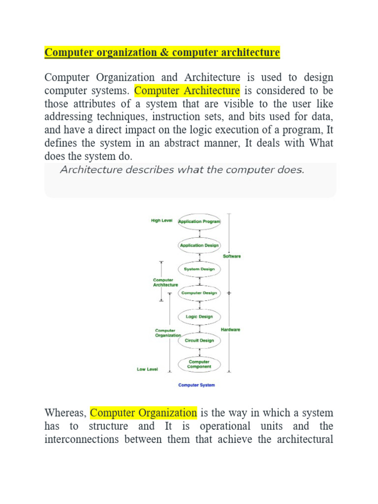 Computer Organization and Architecture | PDF | Computer Architecture ...