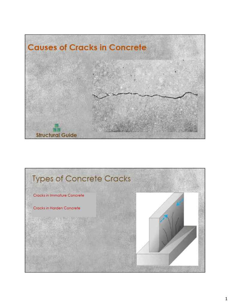 Causes of Cracks in Concrete | PDF