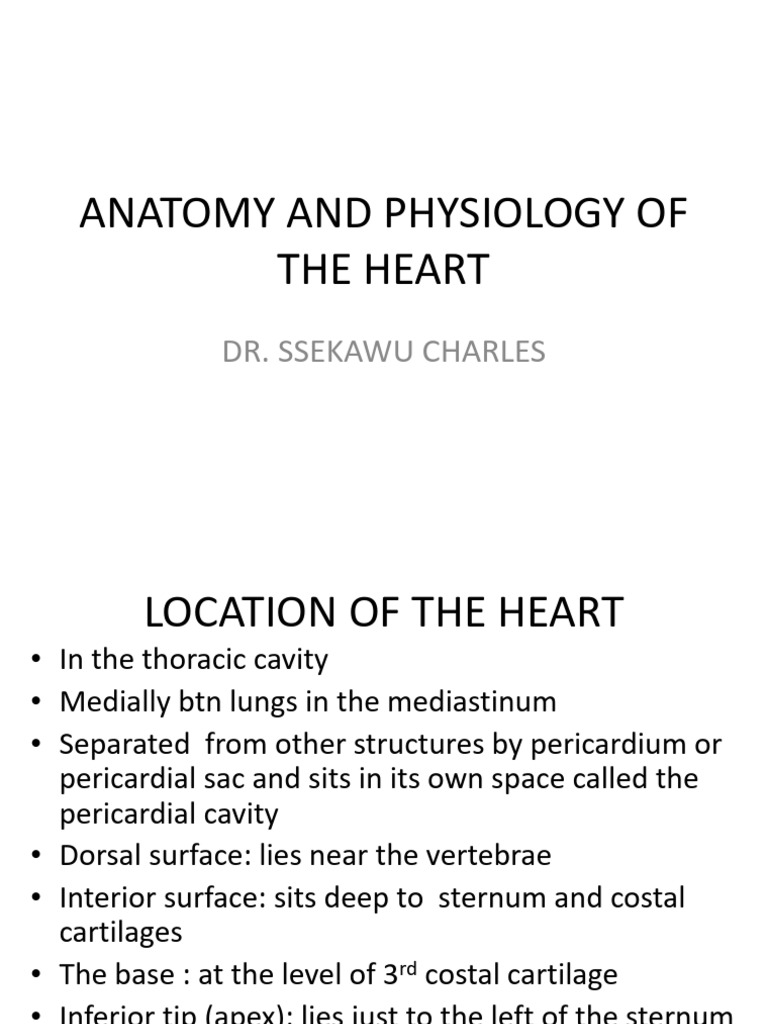 Anatomy and Physiology of The Heart | PDF | Heart Valve | Heart
