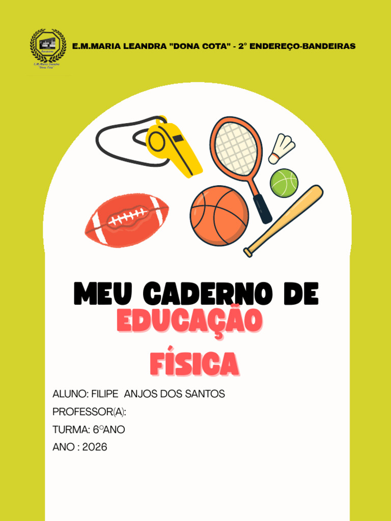 Capa de Caderno Escolar Ciências Lúdico | PDF