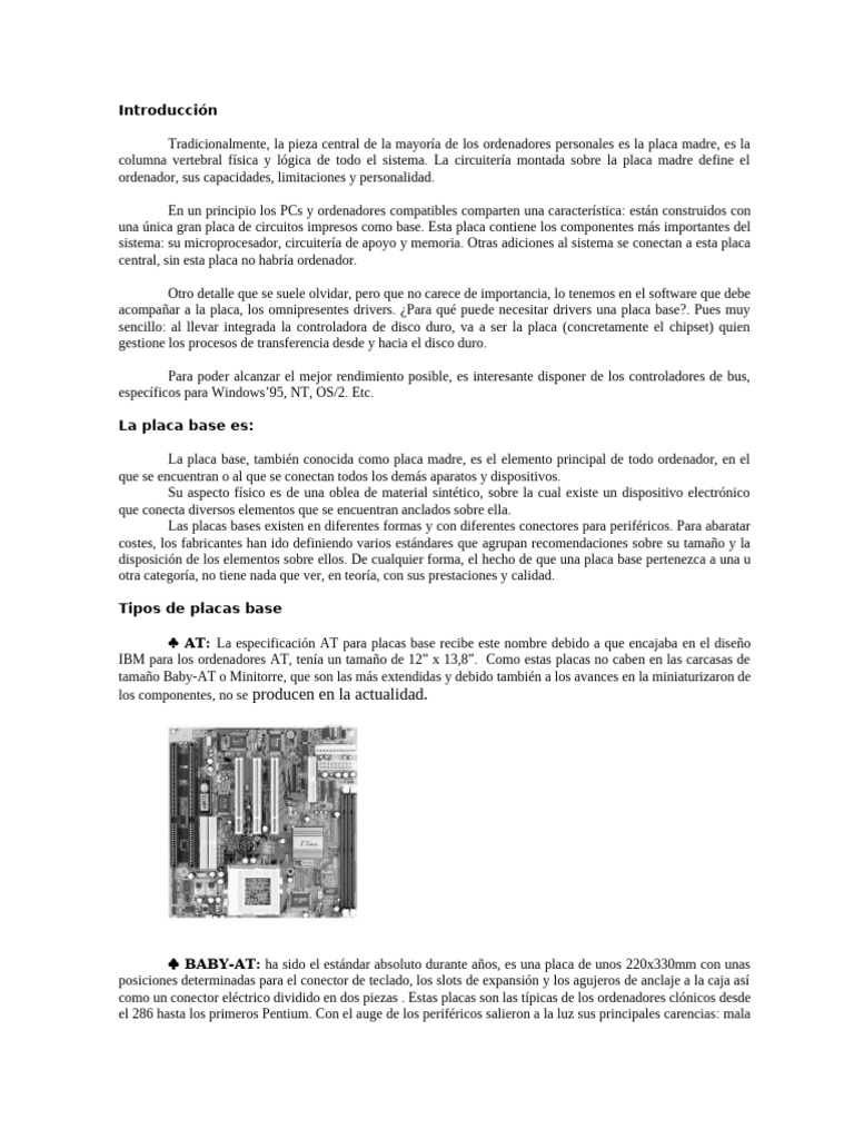 Todo Sobre La Motherboard PC | PDF | Microprocesador | Memoria de ...
