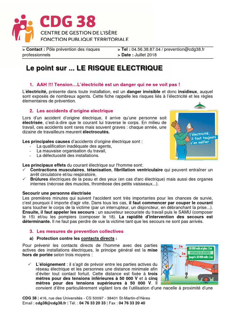 12.risque - Electrique - 2018 - Copie - Copie | PDF | Électricité ...
