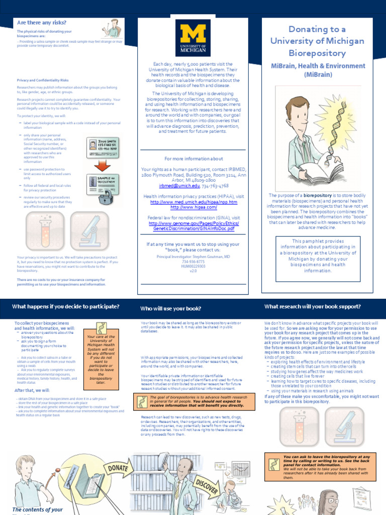 MiBrain Biorepository Pamphlet HUM00229303 v2.0 CLEAN-Ame00158404 | PDF ...