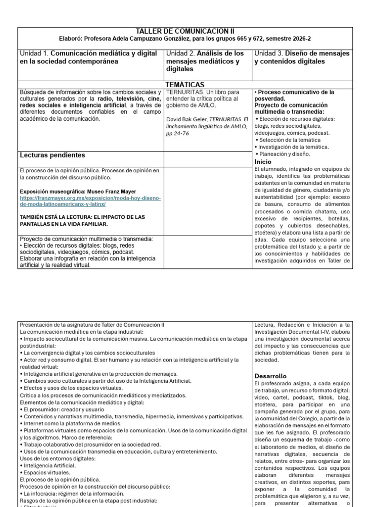 Taller de Comunicación II | PDF | Comunicación humana