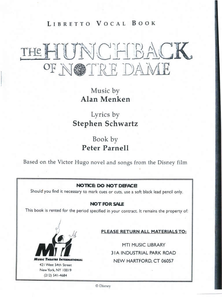 Hunchback Vocal Book | PDF