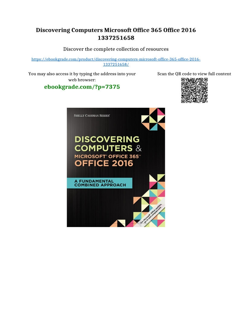 Discovering Computers Microsoft Office 365 Office 2016 1337251658 ...
