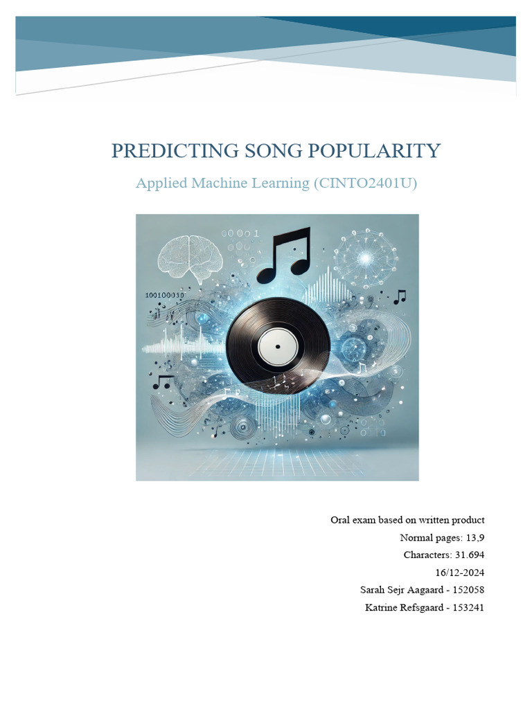 Predicting Spotify Song Popularity - A Machine Learning Project | PDF ...