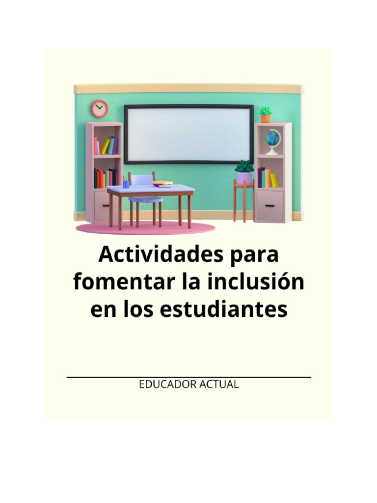 Actividades para Fomentar La Inclusion | PDF