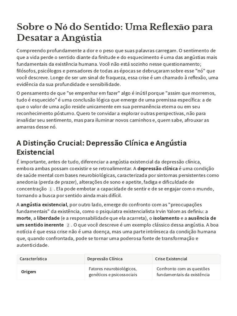 Sobre o Nó Do Sentido Uma Reflexão para Desatar A | PDF ...