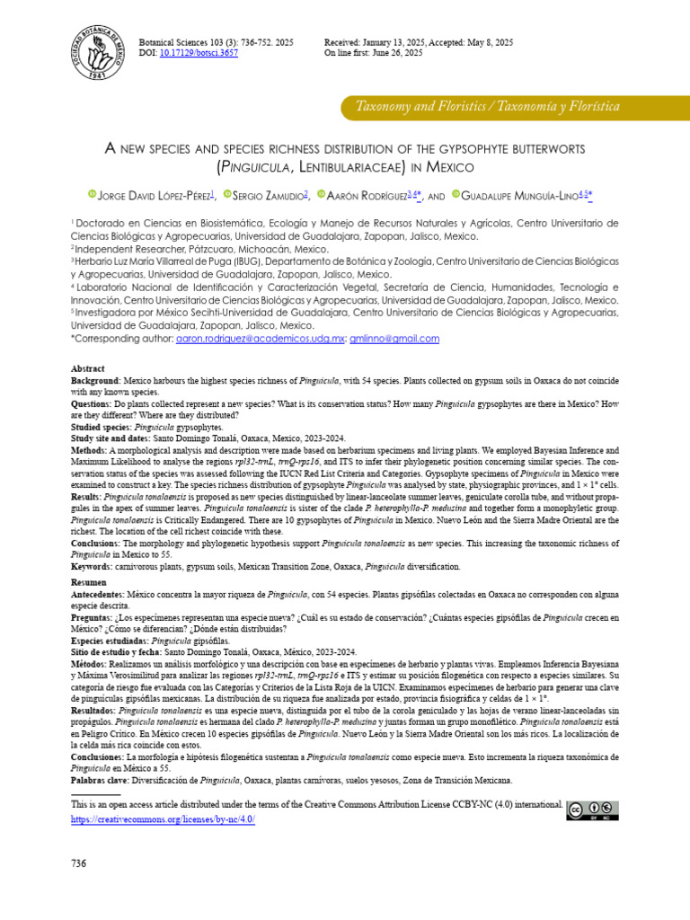 A New Species and Species Richness Distribution of The Gypsophyte ...