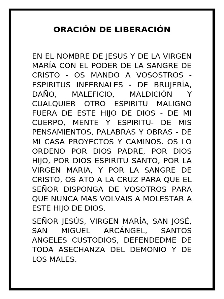 Oraciones de San Miguel y Liberacion | PDF
