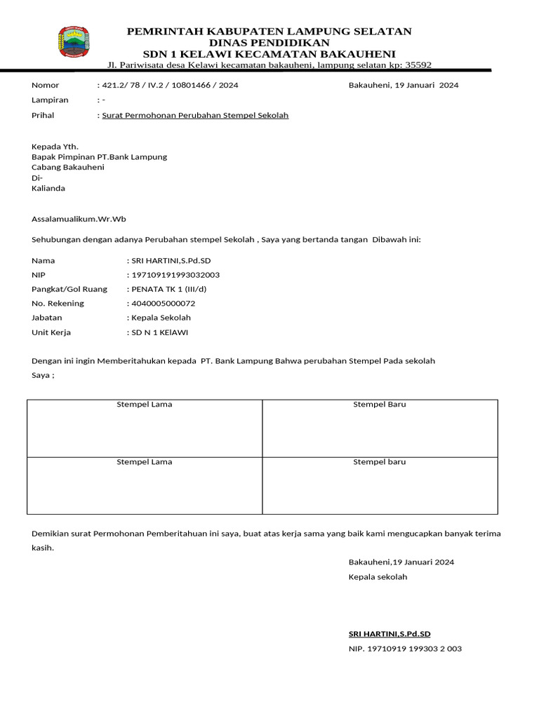 Surat Keterangan Cap | PDF