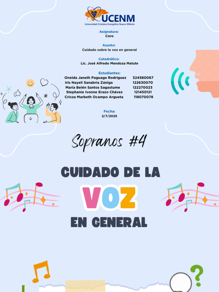 Presentación Cuidado de La Voz en General | PDF