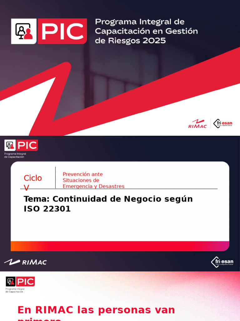 Continuidad de Negocio Seg N ISO 22301 RIMAC | PDF | Riesgo | Auditoría