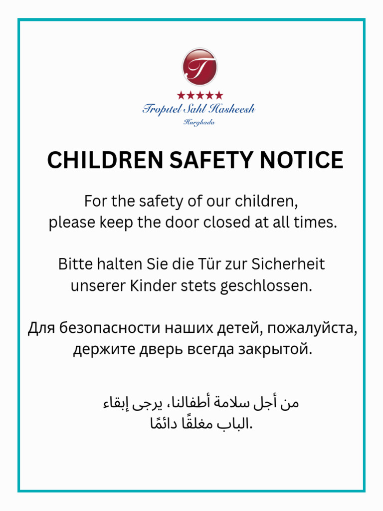Children Safety Notice | PDF