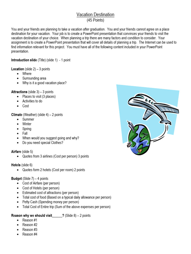 PowerPoint - Vacation Destination | PDF | Computing