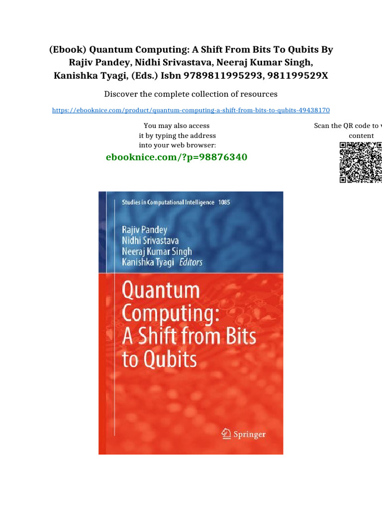 (Ebook) Quantum Computing: A Shift From Bits To Qubits by Rajiv Pandey ...