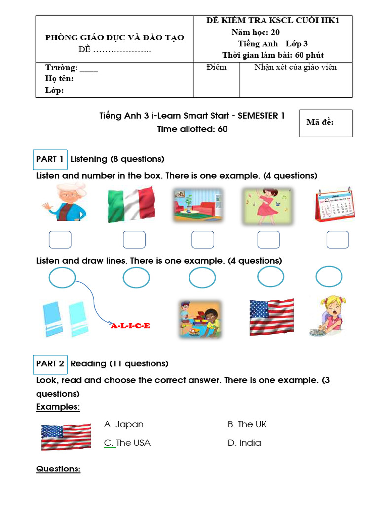 01 - I-Learn Smart Start - SEMESTER 1 2 | PDF