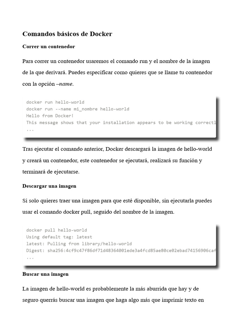 Docker - Comandos Basicos y Actividades | PDF | Archivo de computadora ...
