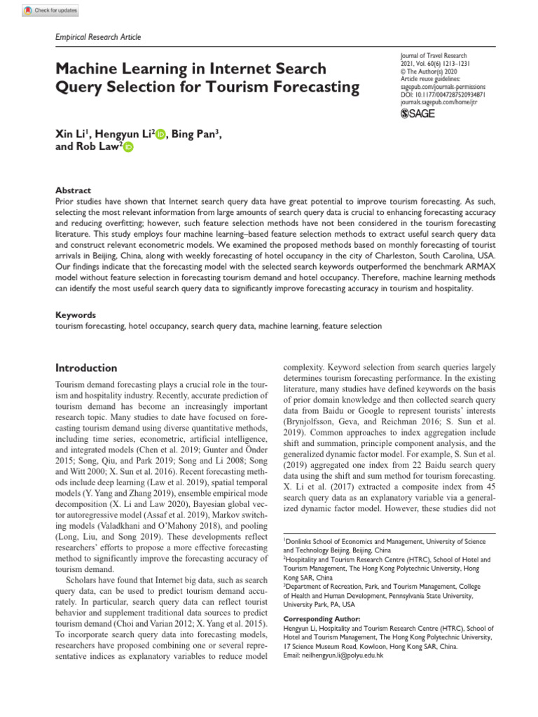 Li Et Al 2020 Machine Learning in Internet Search Query Selection For ...