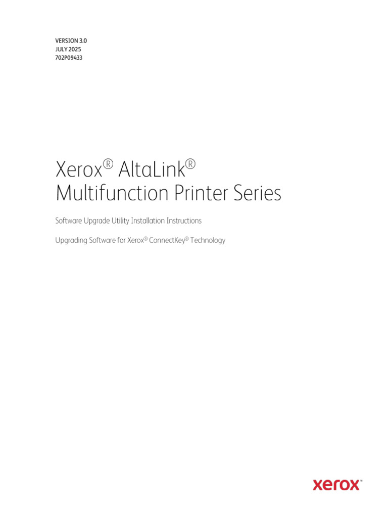 Xerox AltaLink SoftwareUpgradeUtility Instructions v3.0 | PDF