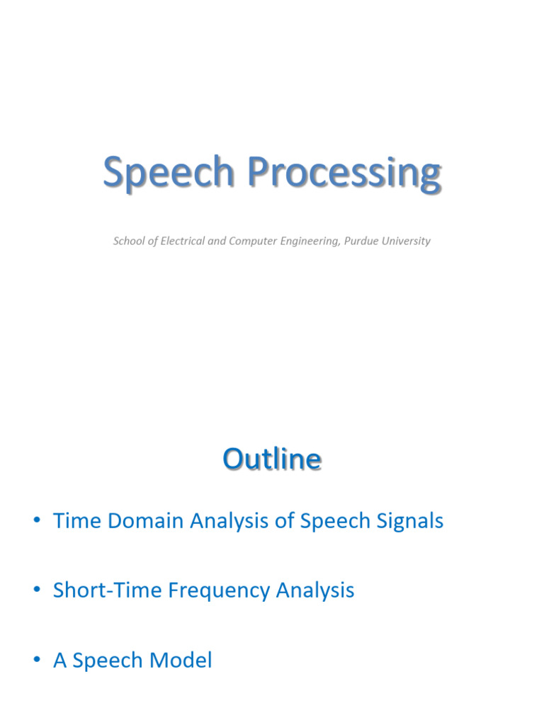 S2 - Speech Processing - Processing | PDF | Discrete Fourier Transform ...