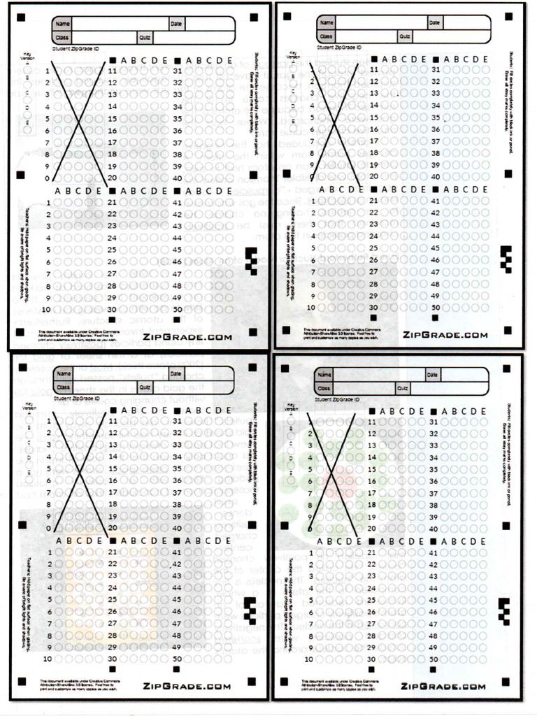 Answer Sheet | PDF