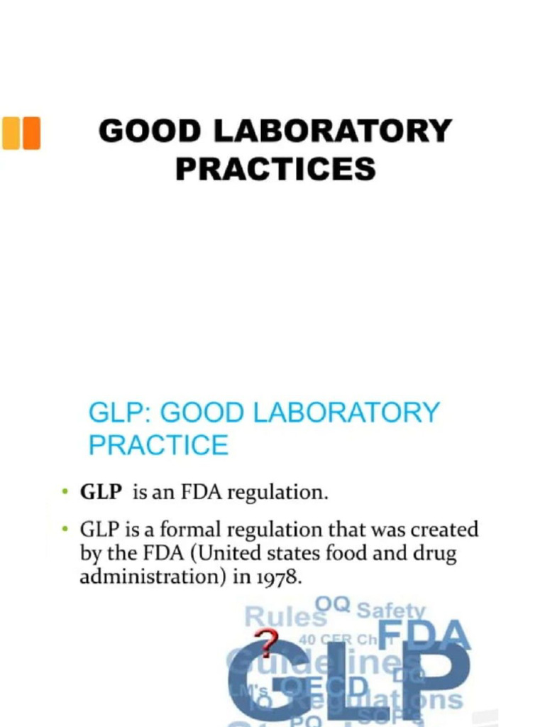 Good Laboratory Practices Lecture....... | PDF
