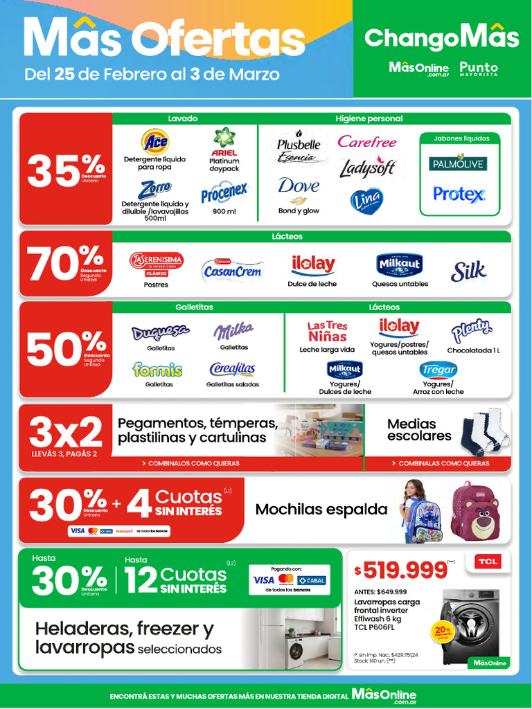Flyer Más Ofertas 25 Al 3mar | PDF | Alimentos | Cocina